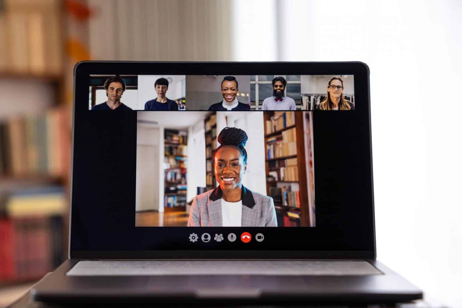 Videokonferenz mit Mitarbeitern